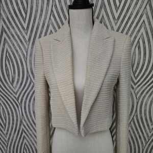 Zara cream cropped blazer